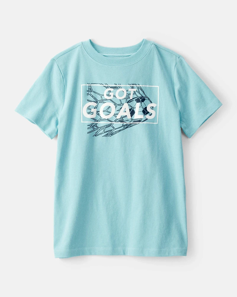 Boys Got Goals Short-Sleeve Graphic Tee - Blue