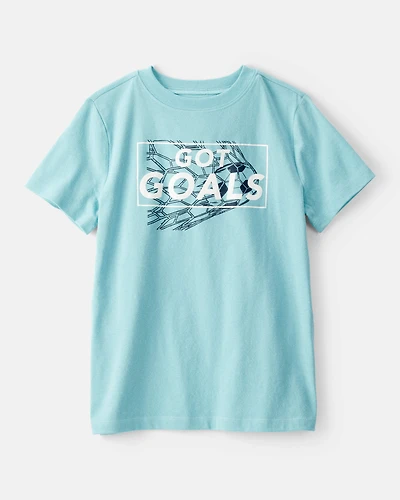 Boys Got Goals Short-Sleeve Graphic Tee - Blue