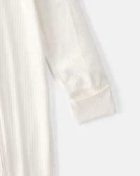 Baby 2-Way Zip PurelySoft Sleep & Play Pajama - Cream