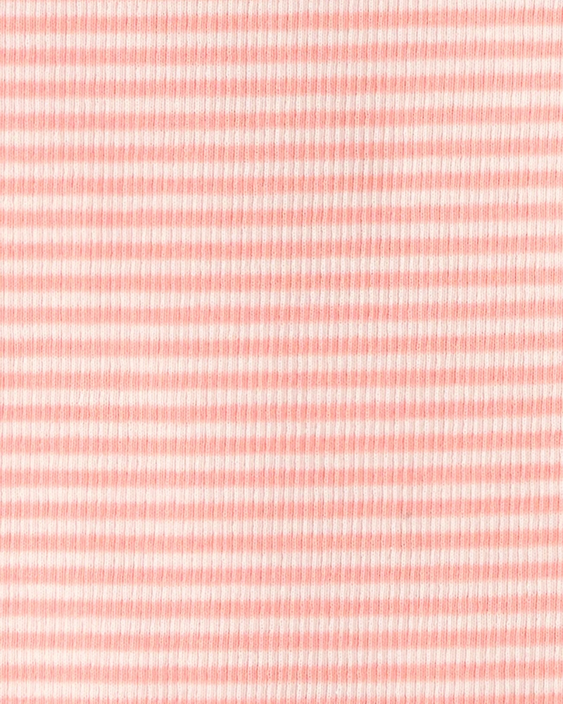 Baby Girl 3-Pack Organic Cotton Flutter Bodysuits in Stripes