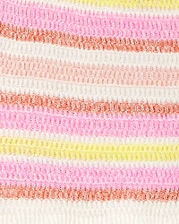 Kid Striped Crotchet Knit Shorts