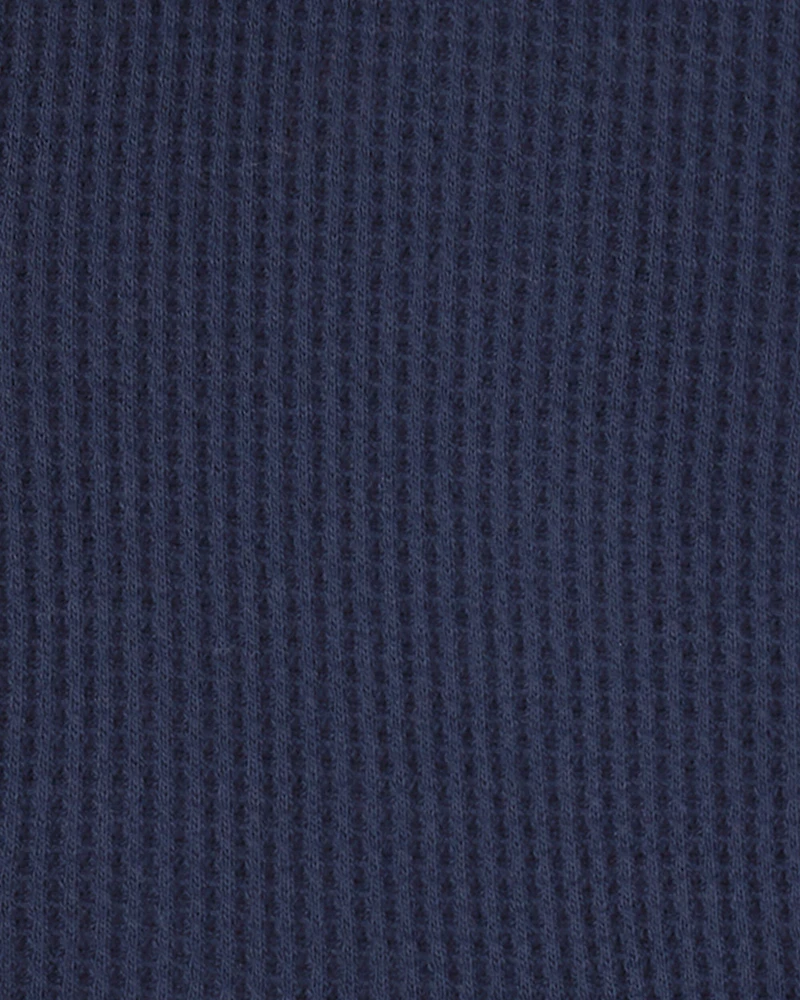 Toddler Boy Recycled Sherpa Waffle Knit Hooded Jacket