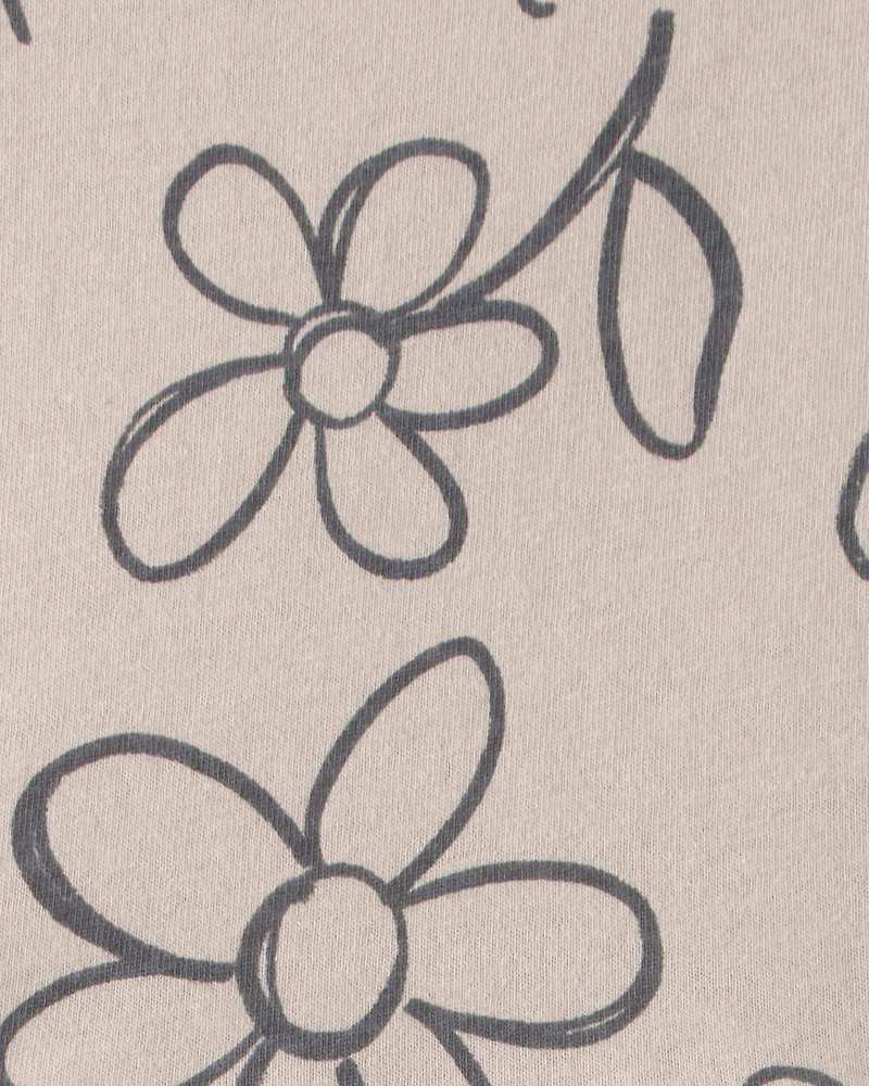 Toddler Girl Floral Ladybug Short-Sleeve Dress - Brown