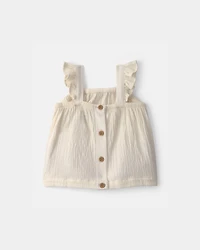 Baby Girl 2-Piece Floral Top & Short Set - Black/Ivory