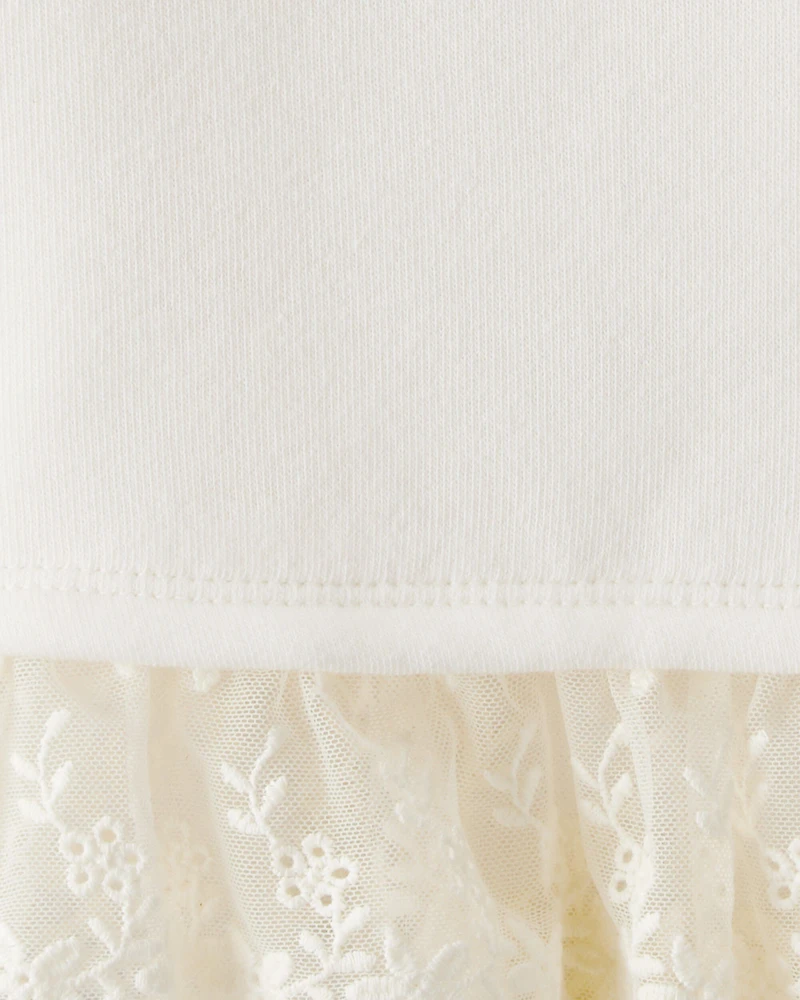 Baby Girl Fleece Long-Sleeve Top - Ivory