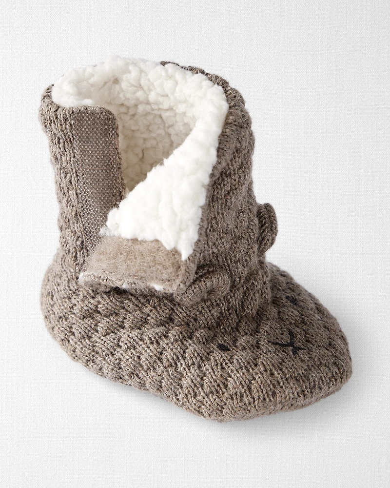 Baby Organic Cotton Sweater Knit Booties
