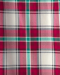 Adult Christmas Plaid Fleece Loose Fit Pajama Bottoms - Red/Green
