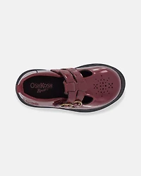 Toddler Girl Buckle Platform Casual Shoes - Burgundy