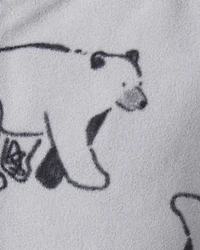 Baby Boy Polar Bear Microfleece Zip-Up Jacket - Grey