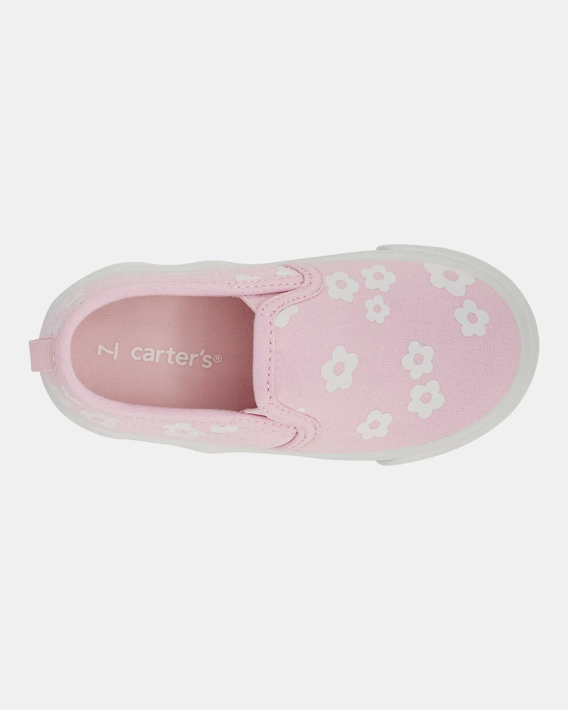 Toddler Slip-On Floral Sneakers - Pink