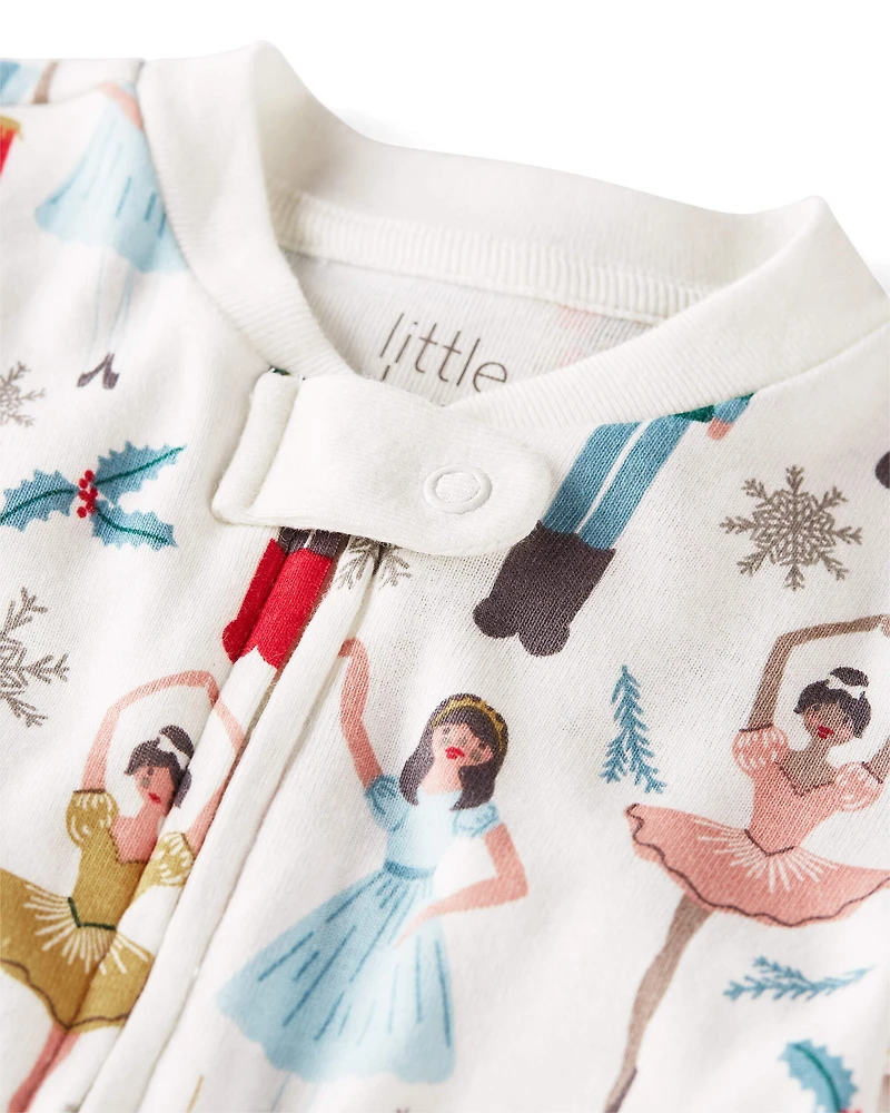 Baby Organic Cotton Holiday Nutcracker Sleep & Play Pajamas