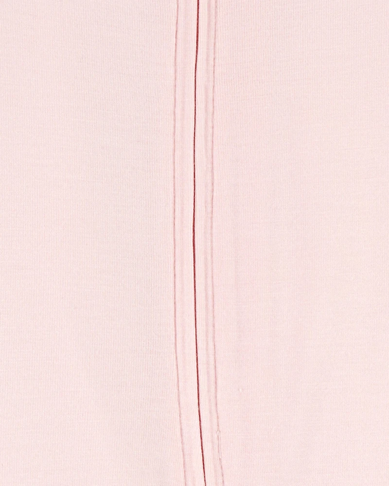 Baby Girl Solid 2-Way Zip PurelySoft Sleep & Play Pajamas