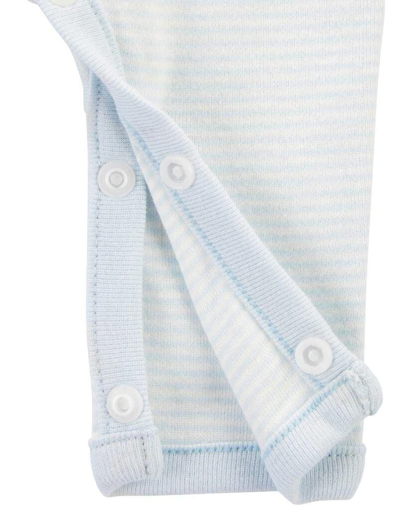 Baby Boy Preemie Striped Cotton Sleep & Play Pajamas