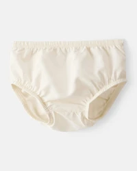 Baby Girl Sparkle Polka Dot Tulle Long-Sleeve Dress - Ivory