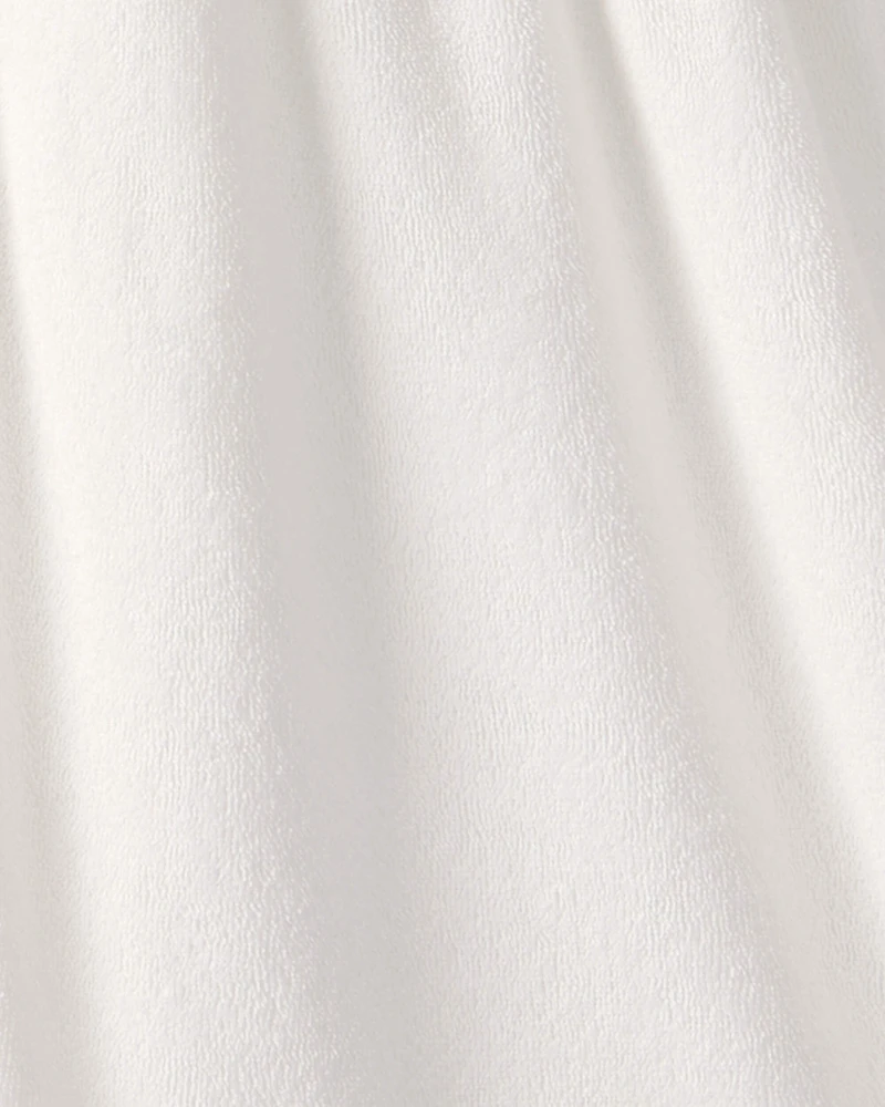 Girls Terry Long-Sleeve Cover Up - White