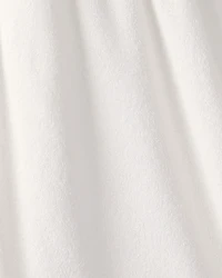 Girls Terry Long-Sleeve Cover Up - White