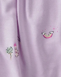 Baby Girl Fairytale Short-Sleeve PurelySoft Bodysuit Dress - Purple