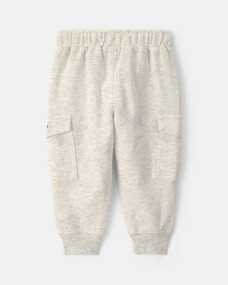 Baby Boy French Terry Cargo Knit Joggers - Grey
