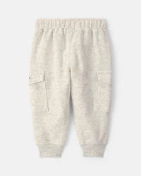 Baby Boy French Terry Cargo Knit Joggers - Grey