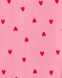 Girls 4-Piece 'Sassy Cat' Leopard 100% Cotton Snug Fit Pajama Set - Pink/Brown