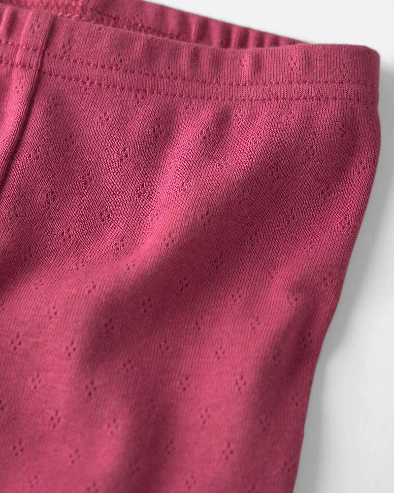 Baby Girl 2-Piece Organic Cotton Pointelle Pajamas