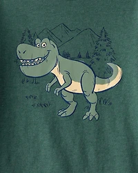 Toddler Boy Dinosaur Long-Sleeve Graphic Tee - Green