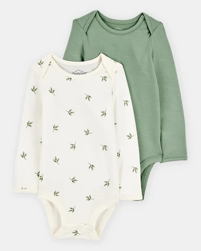 Baby 2-Pack Long-Sleeve PurelySoft Bodysuits