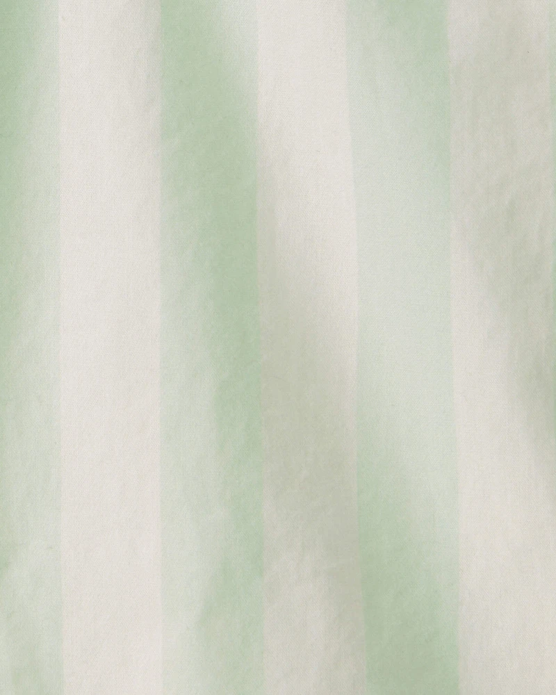 Baby Girl Striped Pants - Green/Ivory