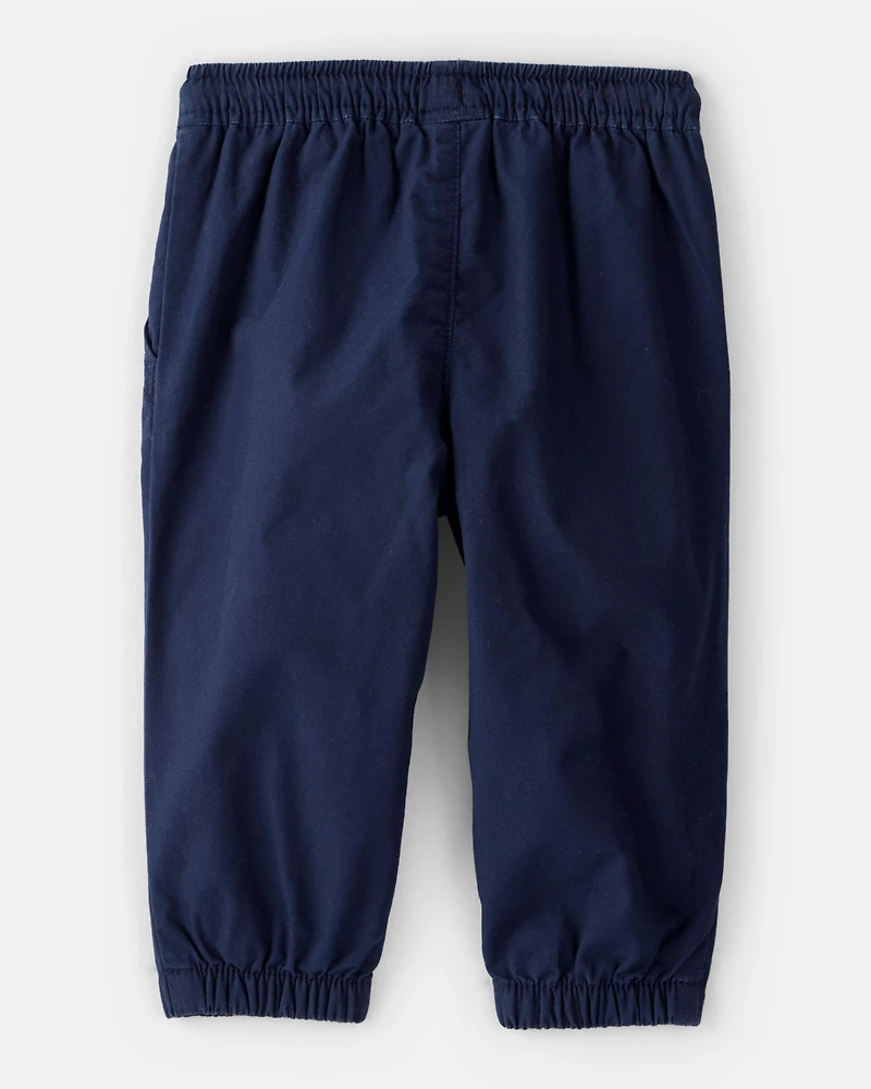 Baby Boy Lined Joggers - Navy