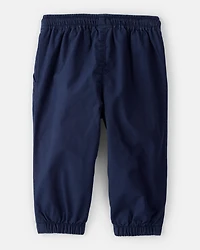 Baby Boy Lined Joggers - Navy