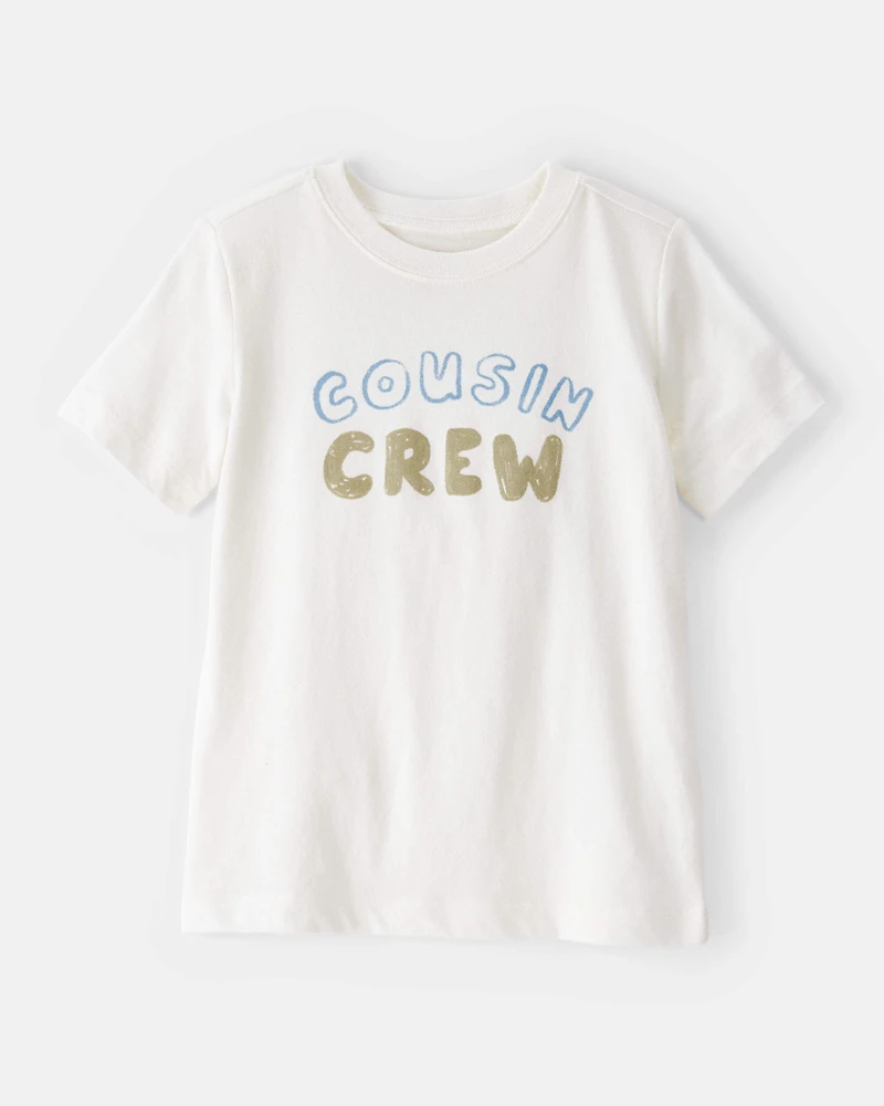 Toddler Boy Cousin Crew Short-Sleeve Graphic Tee -White