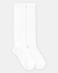 Kid 2-Pack Knee-High Socks - White