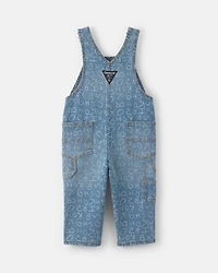 Baby Alphabet Overalls - Light Wash