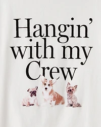Girls Crew Long-Sleeve Graphic Tee - White