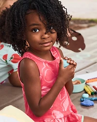 Toddler Girl Floral Peplum Tank Top - Coral