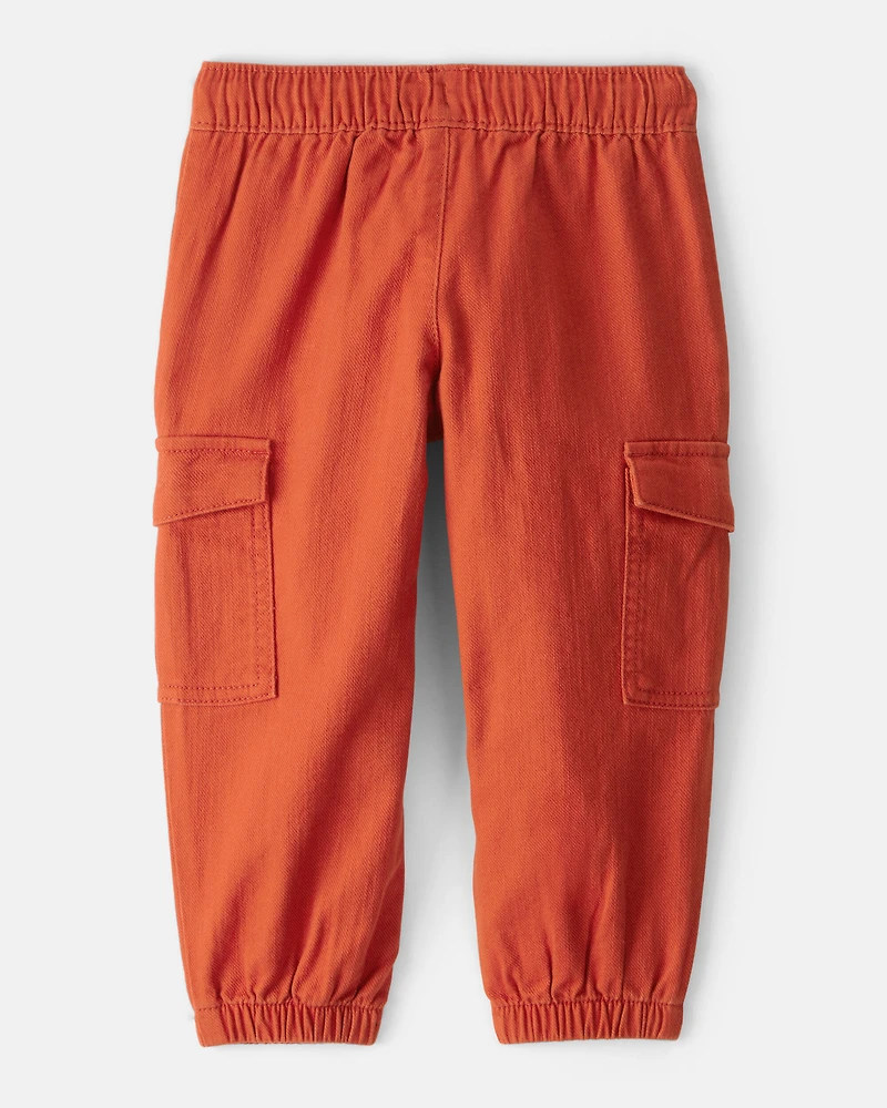Toddler Boy Cotton Fashion Cargo Pants - Orange