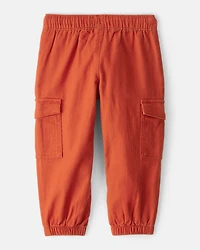 Toddler Boy Cotton Fashion Cargo Pants - Orange