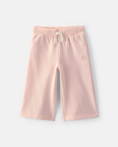 Baby Girl French Terry Drawstring Pants - Pink