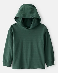 Toddler Boy Cotton Long-Sleeve Hooded Top - Green