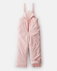 Girls 2-PIece Color Block Hooded Snowsuit Jacket & Bib Set