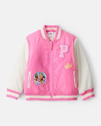 Toddler Girl Disney© Princess Long-Sleeve Varsity Jacket - Pink