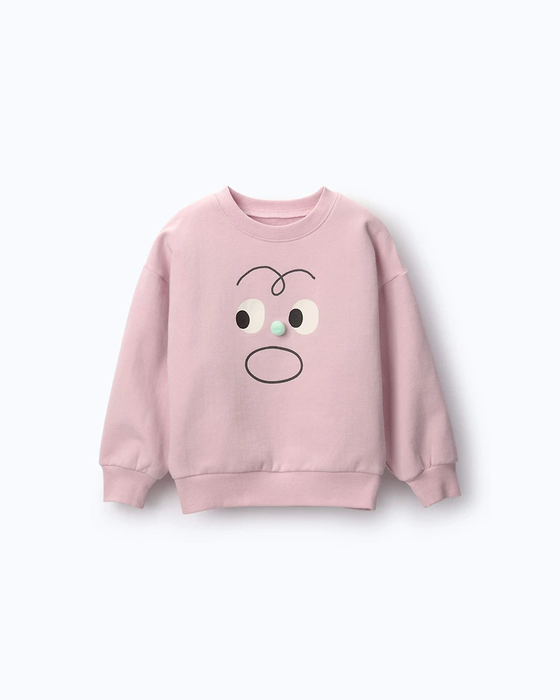 Toddler Emotions Wide-Arm Sweatshirt - Rose