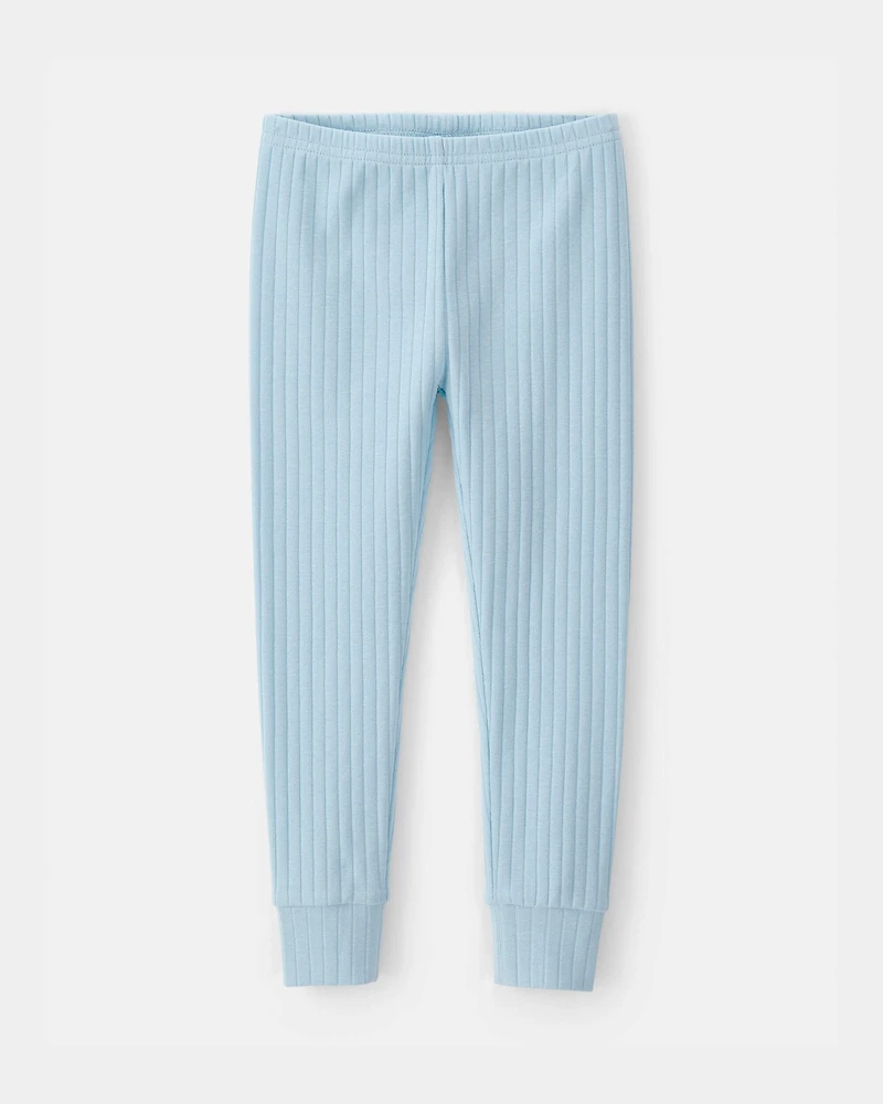 Toddler Boy Rib Snug Fit 2-Piece Pajama Set - Blue
