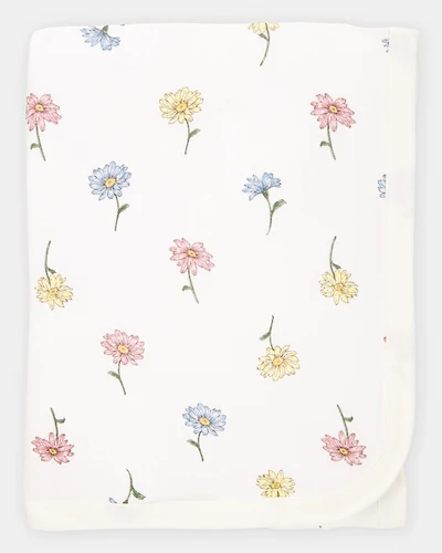 Baby Girl Floral PurelySoft Blanket - Ivory