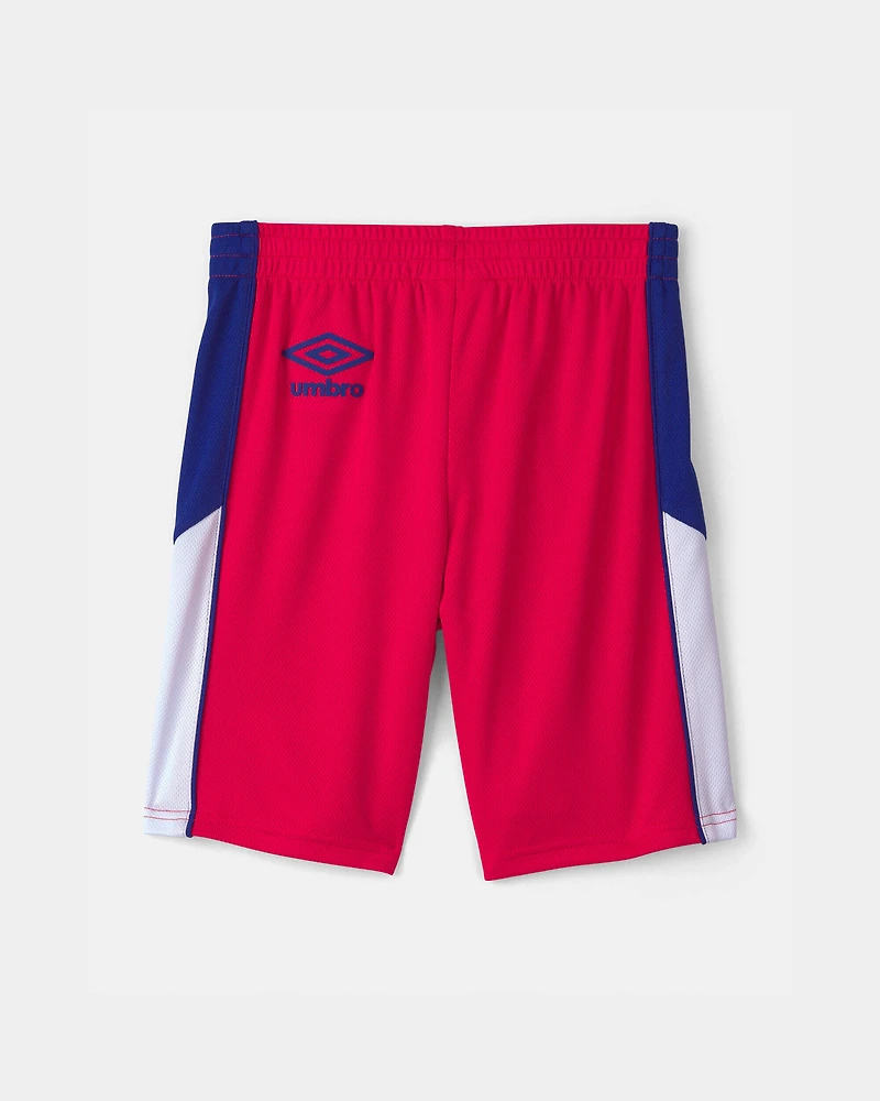 Kid Umbro England Mesh Soccer Shorts - Red/Blue/White