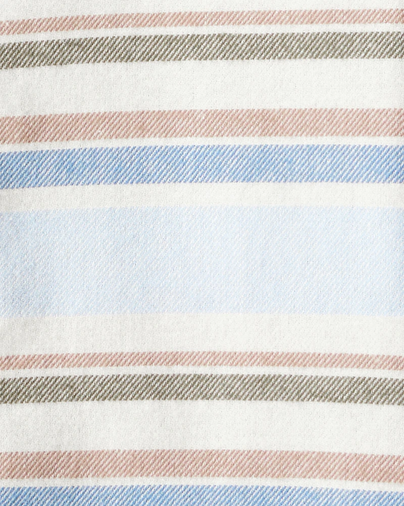 Toddler Boy Striped Cotton Long-Sleeve Button-Down Shirt