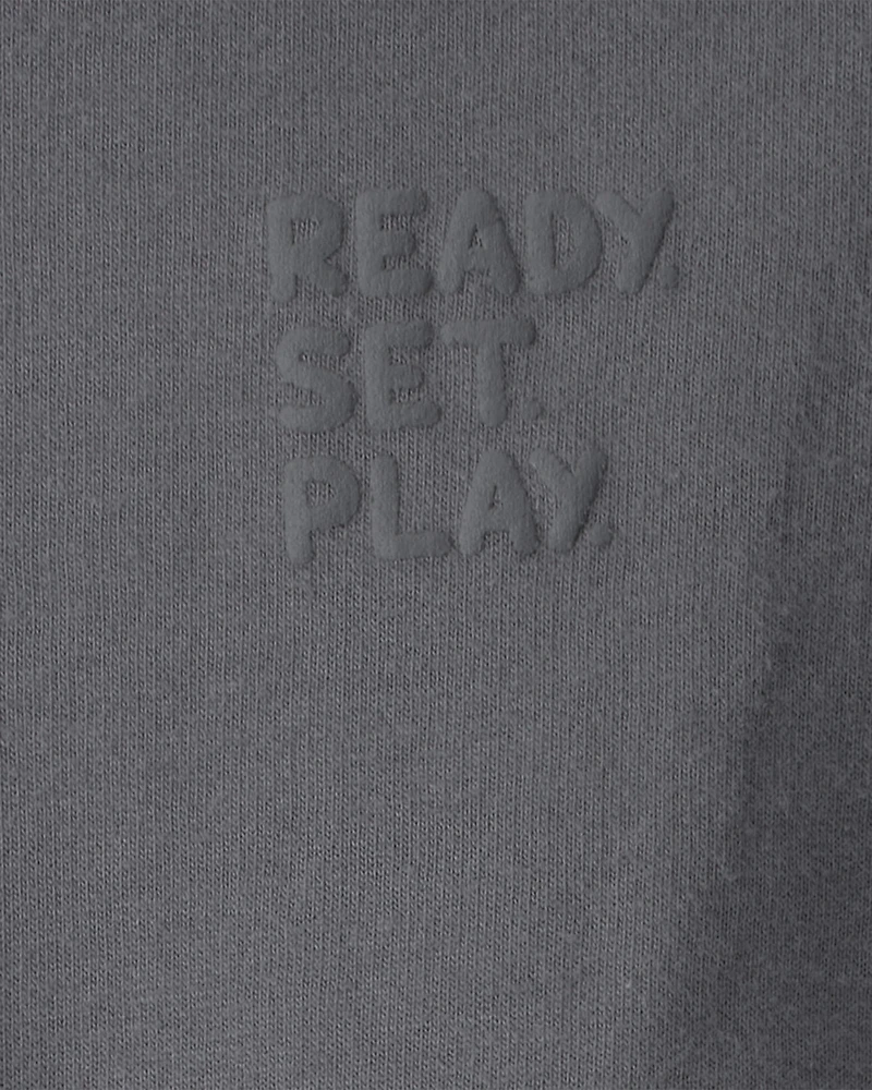 Baby 'Ready Set Play' French Terry Pullover Sweatshirt - Grey