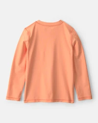Boys 'West Coast Surf' Long-Sleeve Rashguard Top - Orange