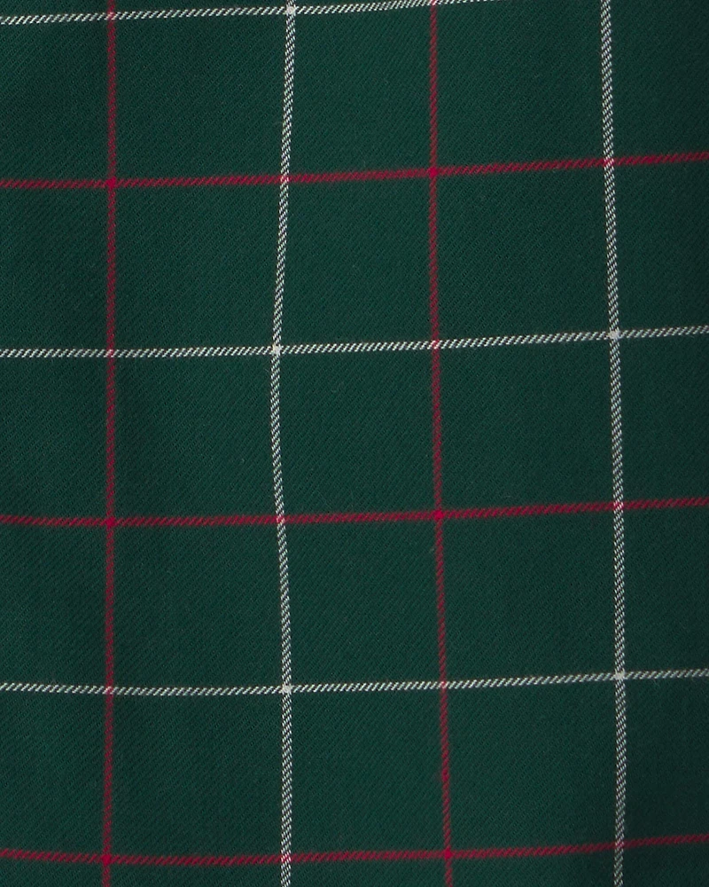 Toddler Boy Plaid Long-Sleeve Button-Down Shirt - Green