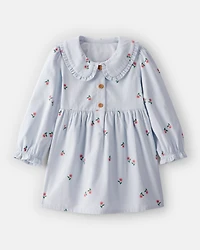 Toddler Girl Corduroy Dress - Grey